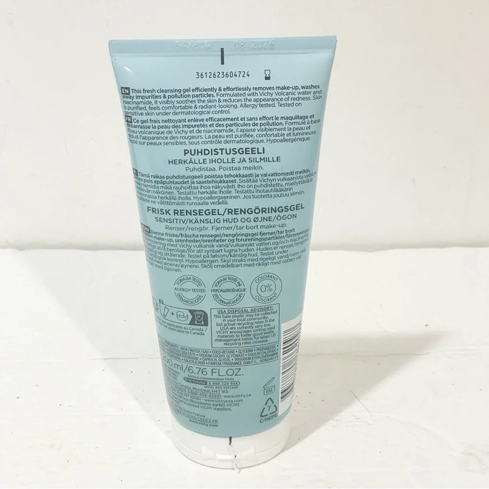 Vichy Pureté‎ Thermale Fresh Cleansing Gel Face Skincare 6.76oz